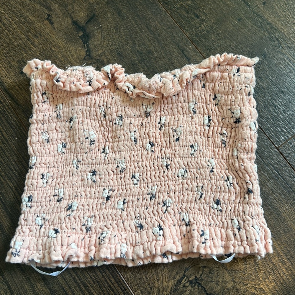 Lulu's Peach Smocked Tube Top
